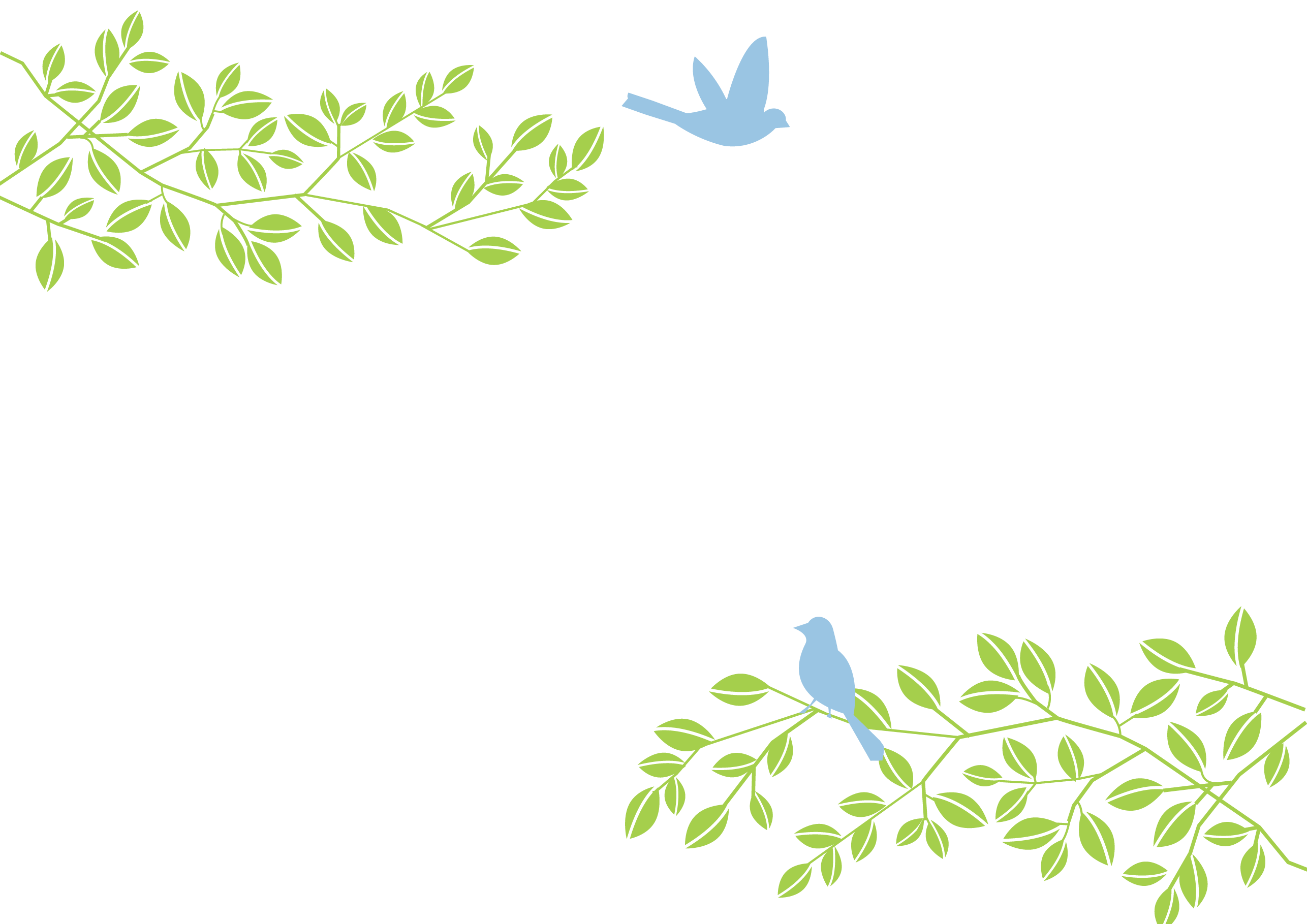鳥と葉っぱのシンプルなパワーポイントの無料テンプレートをダウンロード 無料ダウンロード テンプレルン 無料ダウンロード テンプレルン