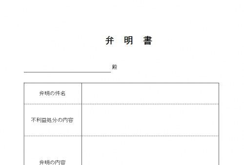 処分 弁明 提出 組織